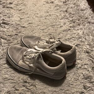 Vans Cream Low-Top Sneakers